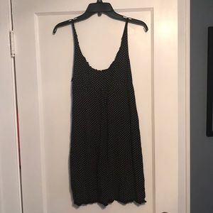 Black and cream polka-dot nightgown